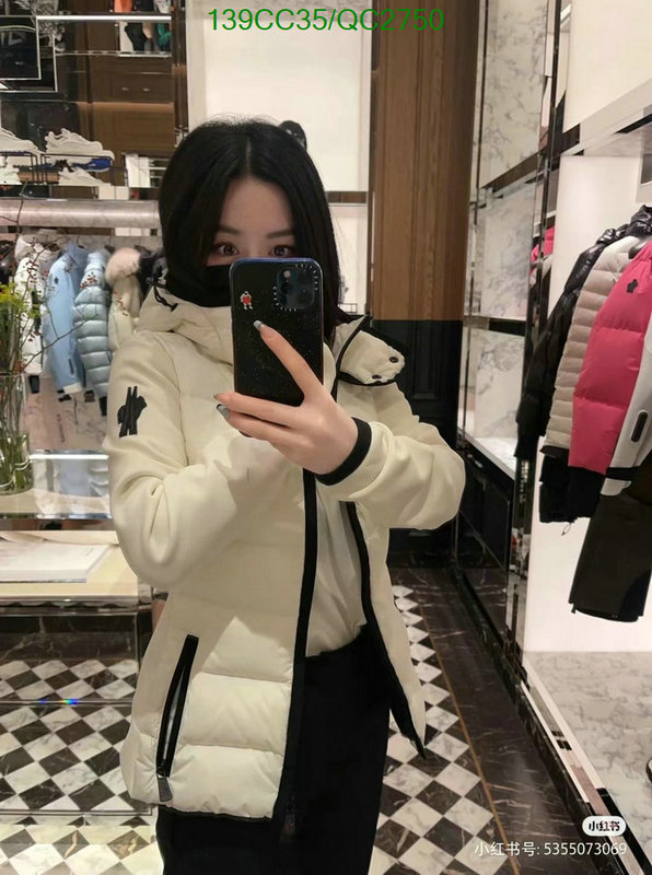 Moncler-Down jacket Women Code: QC2750 $: 139USD