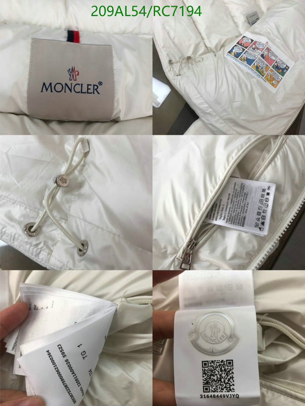 Moncler-Down jacket Men Code: RC7194 $: 209USD