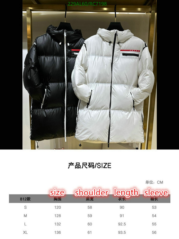 Prada-Down jacket Men Code: RC7198 $: 229USD