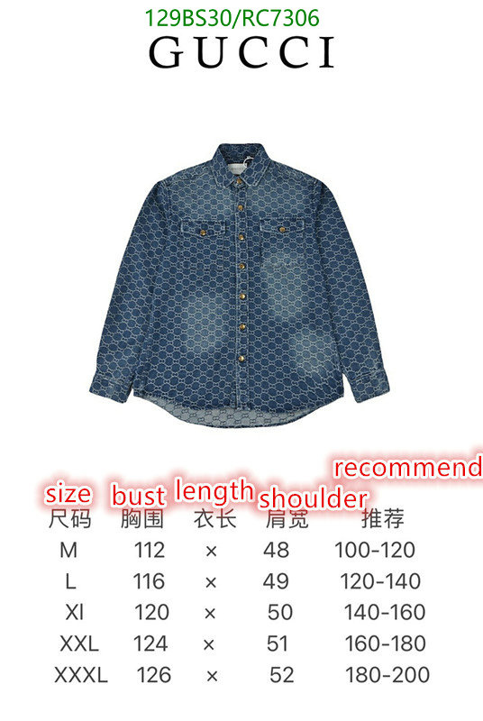 Gucci-Clothing Code: RC7306 $: 129USD