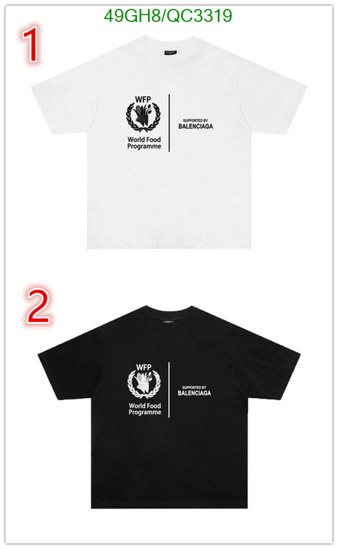 Balenciaga-Clothing Code: QC3319 $: 49USD