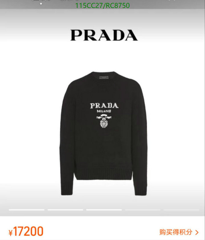 Prada-Clothing Code: RC8750 $: 115USD