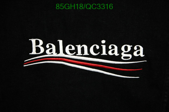Balenciaga-Clothing Code: QC3316 $: 85USD