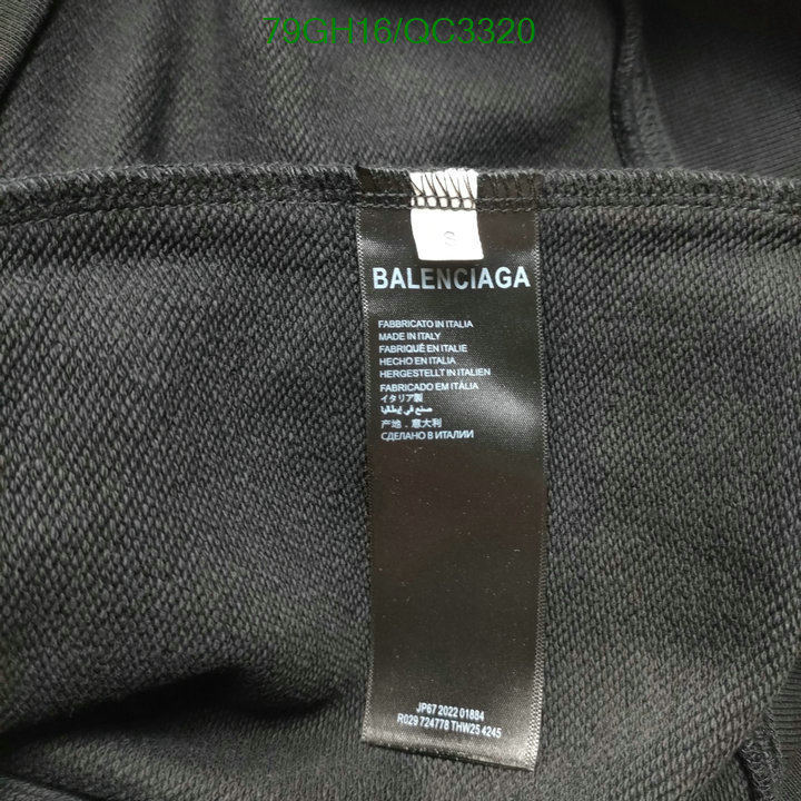 Balenciaga-Clothing Code: QC3320 $: 79USD