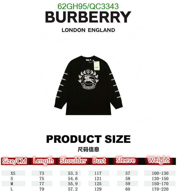 Burberry-Clothing Code: QC3343 $: 62USD