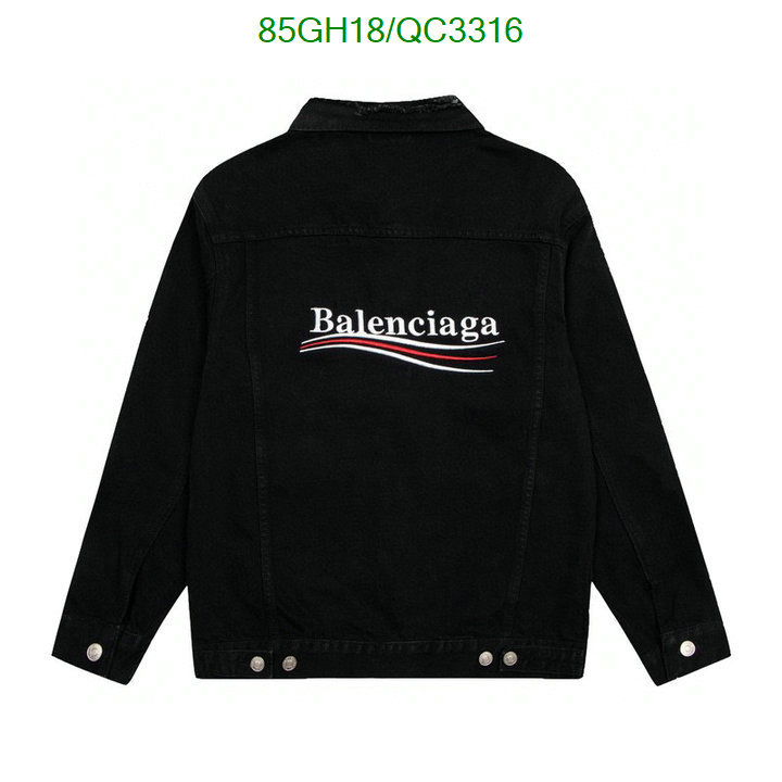 Balenciaga-Clothing Code: QC3316 $: 85USD
