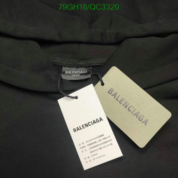 Balenciaga-Clothing Code: QC3320 $: 79USD