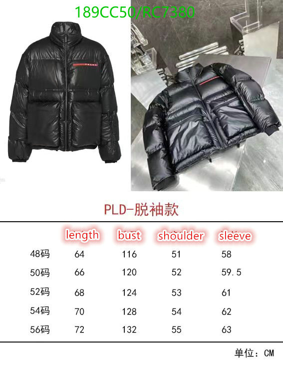 Prada-Down jacket Women Code: RC7380 $: 189USD