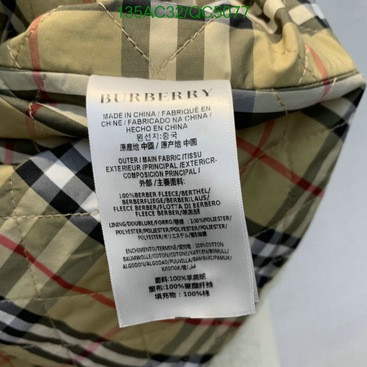 Burberry-Down jacket Women Code: QC5077 $: 135USD