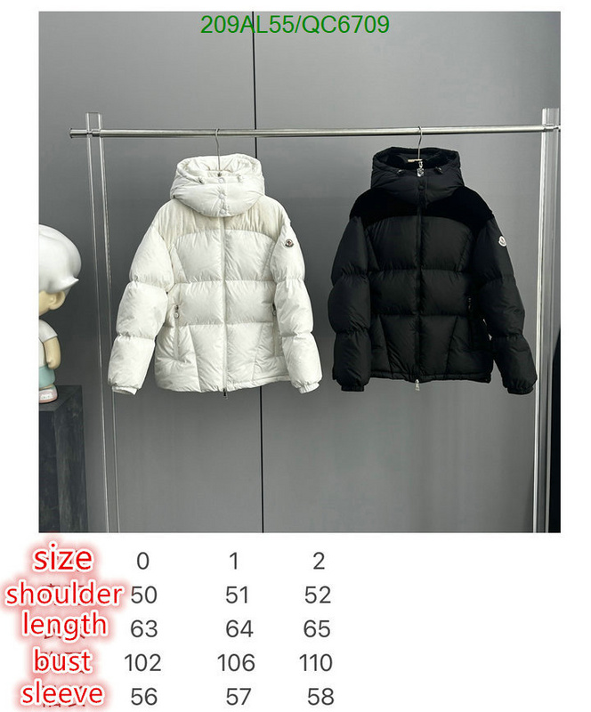 Moncler-Down jacket Women Code: QC6709 $: 209USD