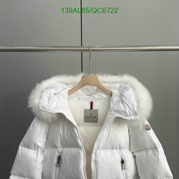 Moncler-Down jacket Women Code: QC6722 $: 139USD