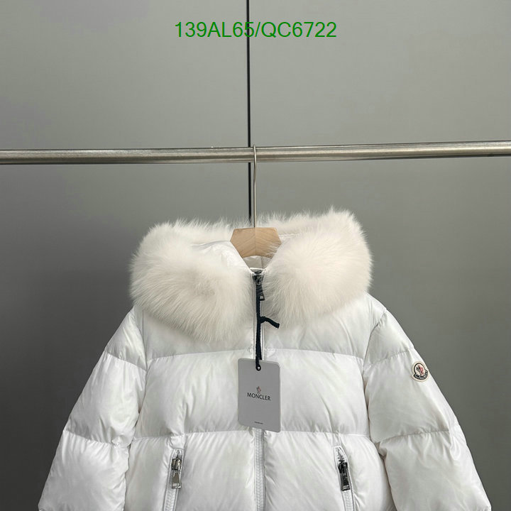 Moncler-Down jacket Women Code: QC6722 $: 139USD