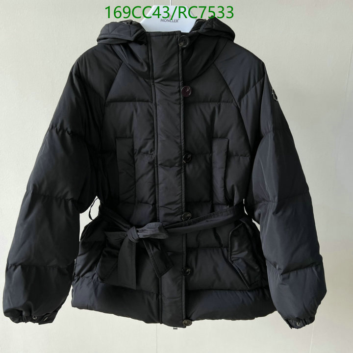 Moncler-Down jacket Women Code: RC7533 $: 169USD