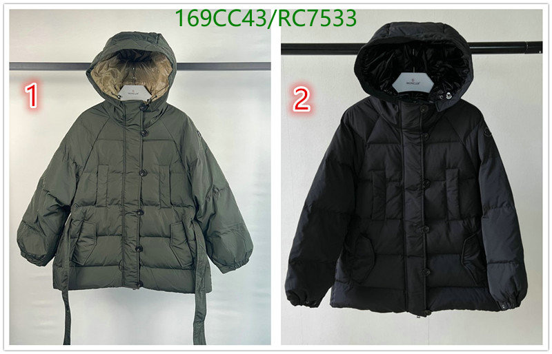 Moncler-Down jacket Women Code: RC7533 $: 169USD