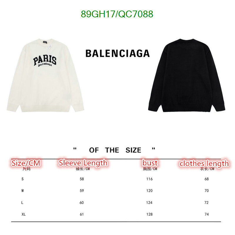 Balenciaga-Clothing Code: QC7088 $: 89USD