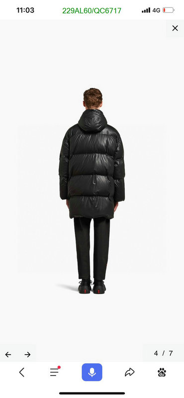 Prada-Down jacket Men Code: QC6717 $: 229USD