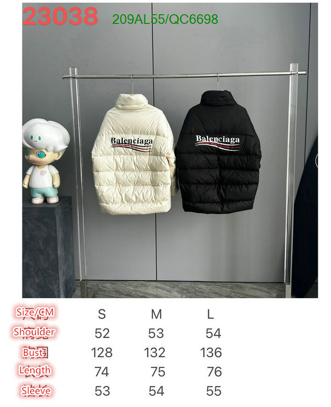 Balenciaga-Down jacket Women Code: QC6698 $: 209USD