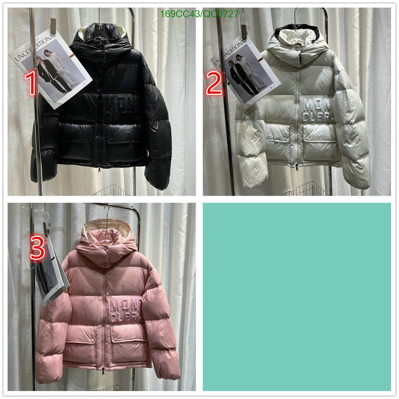 Moncler-Down jacket Women Code: QC6727 $: 169USD