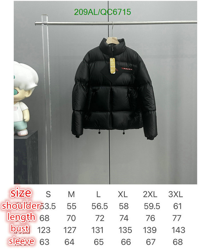 Prada-Down jacket Men Code: QC6715 $: 209USD