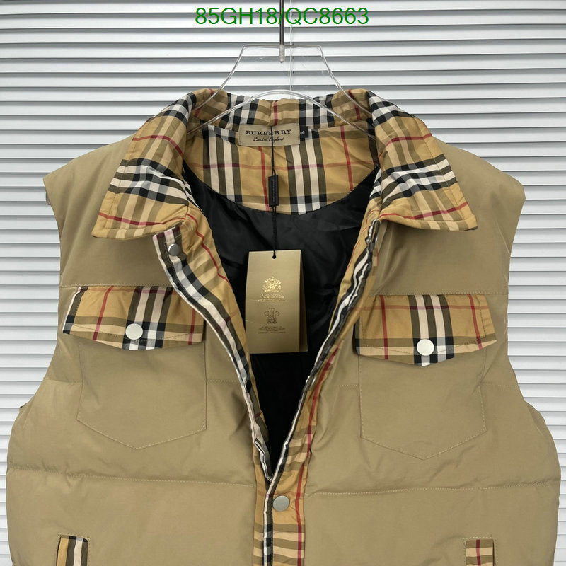 Burberry-Down jacket Women Code: QC8663 $: 85USD