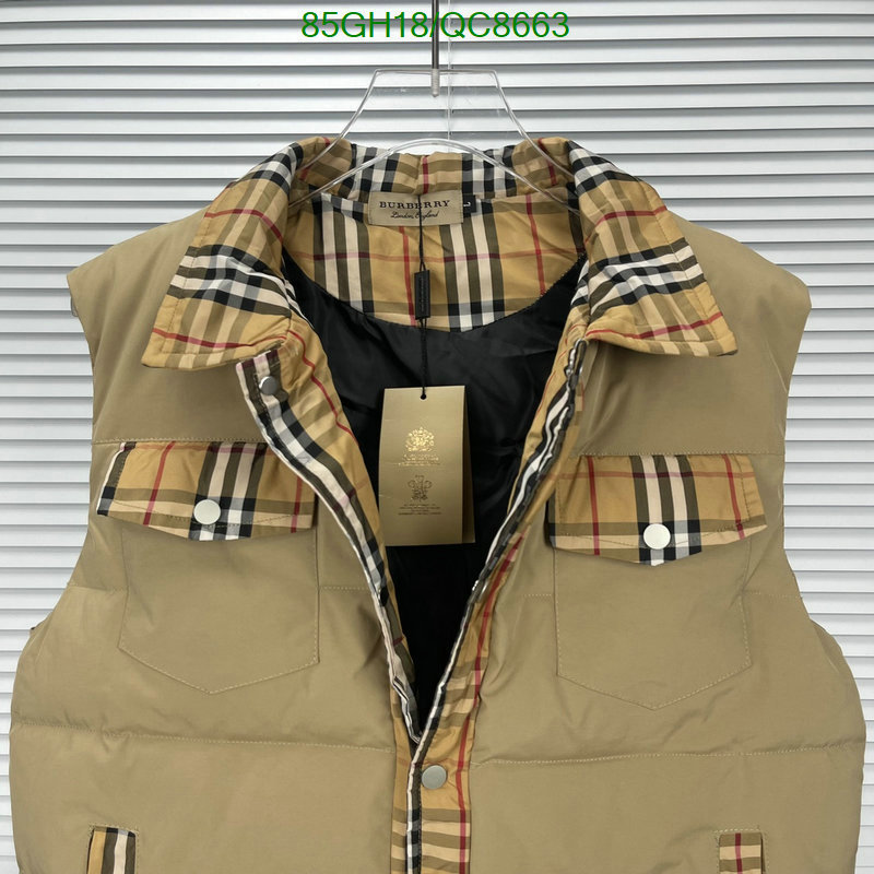 Burberry-Down jacket Men Code: QC8663 $: 85USD