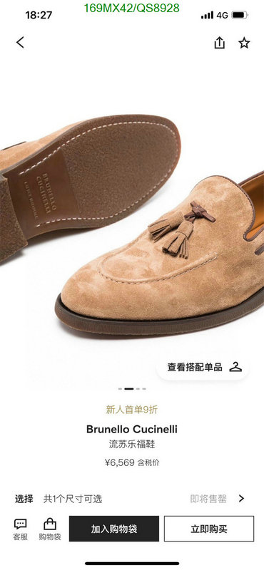 Brunello Cucinelli-Men shoes Code: QS8928 $: 169USD