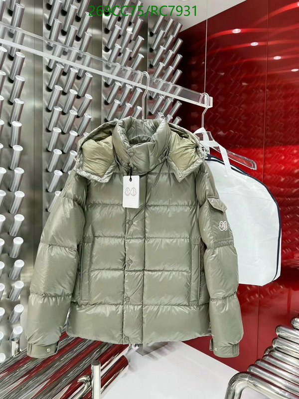 Moncler-Down jacket Men Code: RC7931 $: 269USD