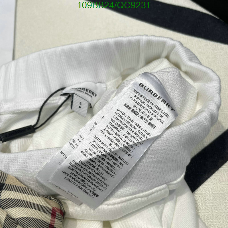 Burberry-Clothing Code: QC9231 $: 109USD