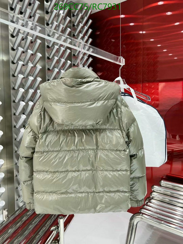 Moncler-Down jacket Men Code: RC7931 $: 269USD