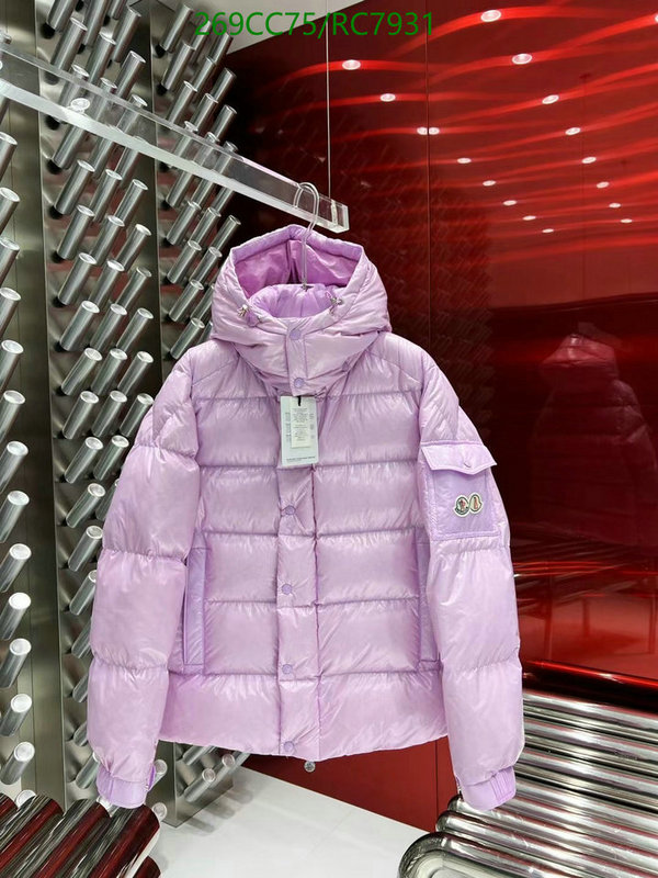 Moncler-Down jacket Women Code: RC7931 $: 269USD