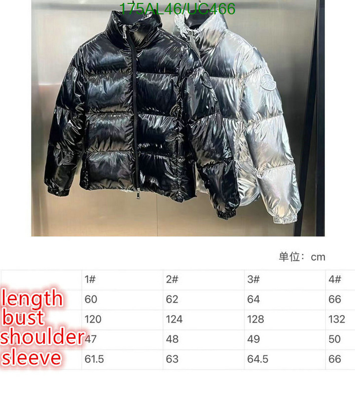 Moncler-Down jacket Women Code: UC466 $: 175USD