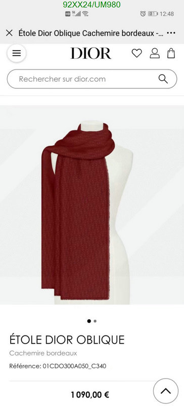 Dior-Scarf Code: UM980 $: 92USD