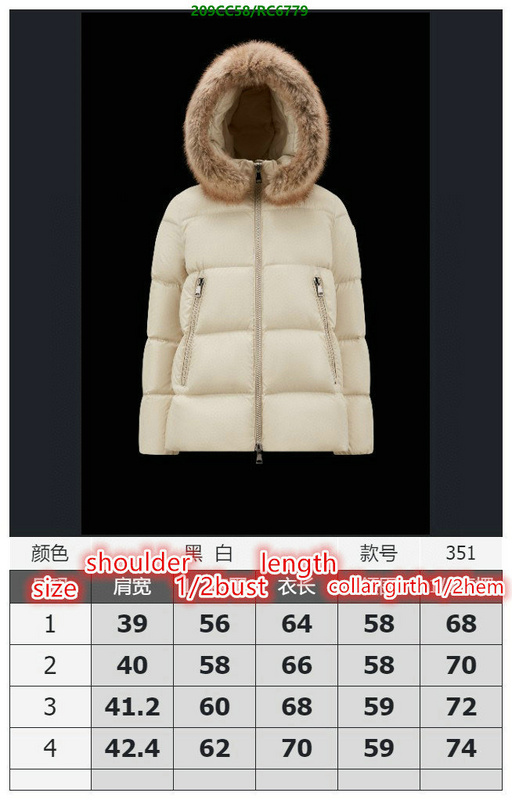 Moncler-Down jacket Women Code: RC6779 $: 209USD