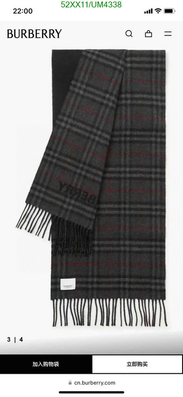 Burberry-Scarf Code: UM4338 $: 52USD