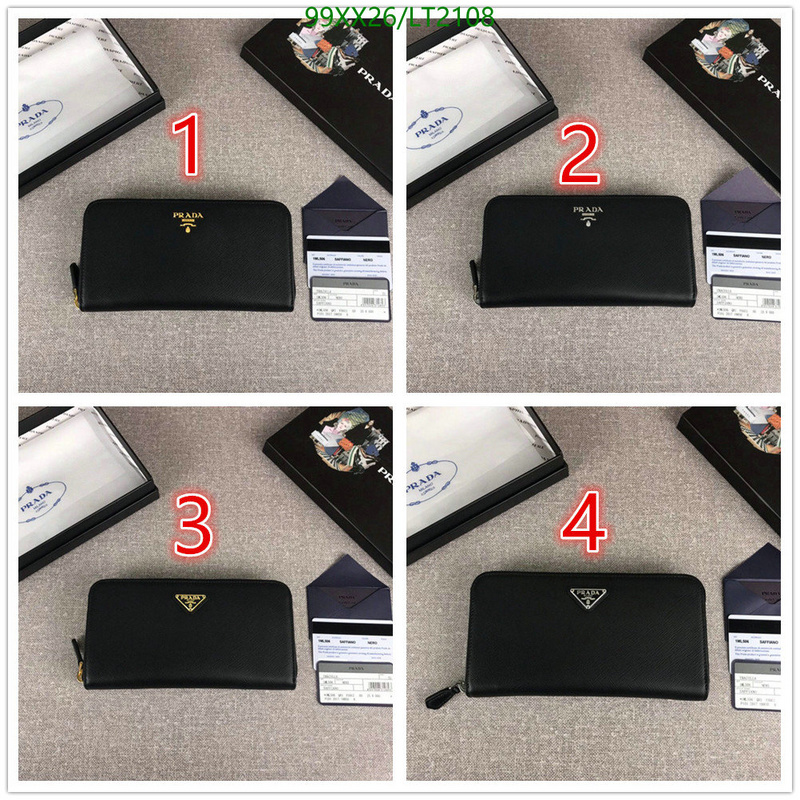 Prada-Wallet Mirror Quality Code: LT2108 $: 99USD