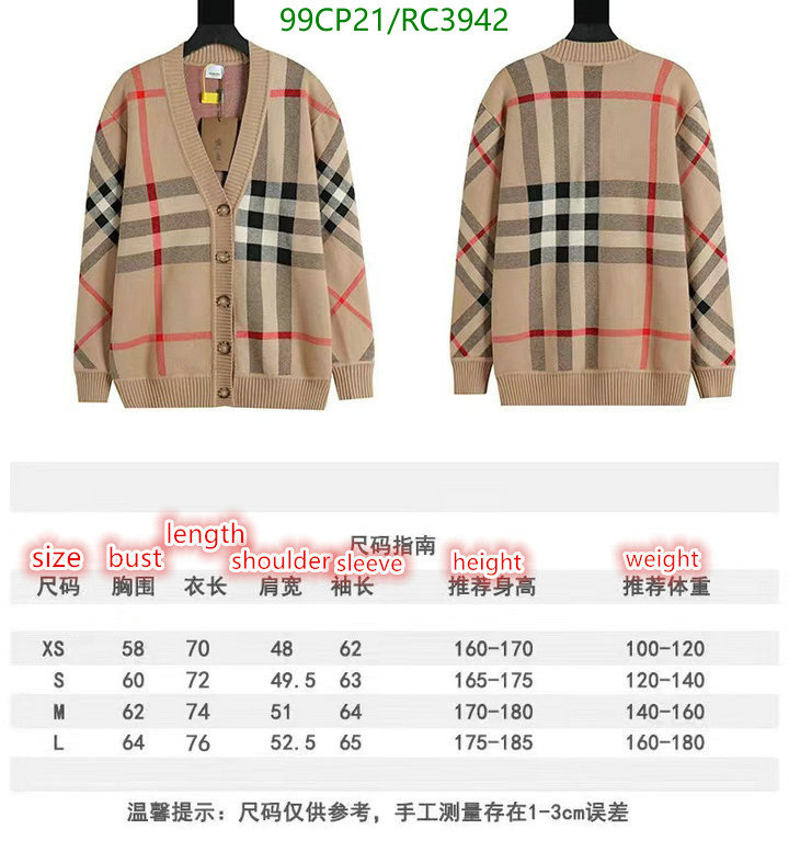 Burberry-Clothing Code: RC3942 $: 99USD