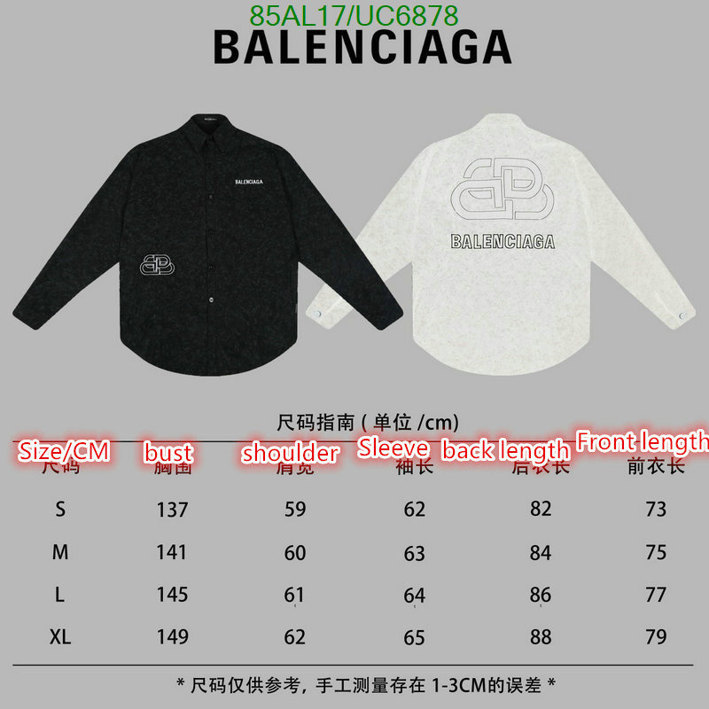 Balenciaga-Clothing Code: UC6878 $: 85USD