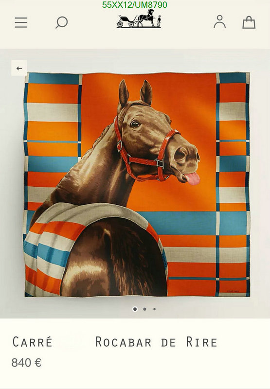 Hermes-Scarf Code: UM8790 $: 55USD