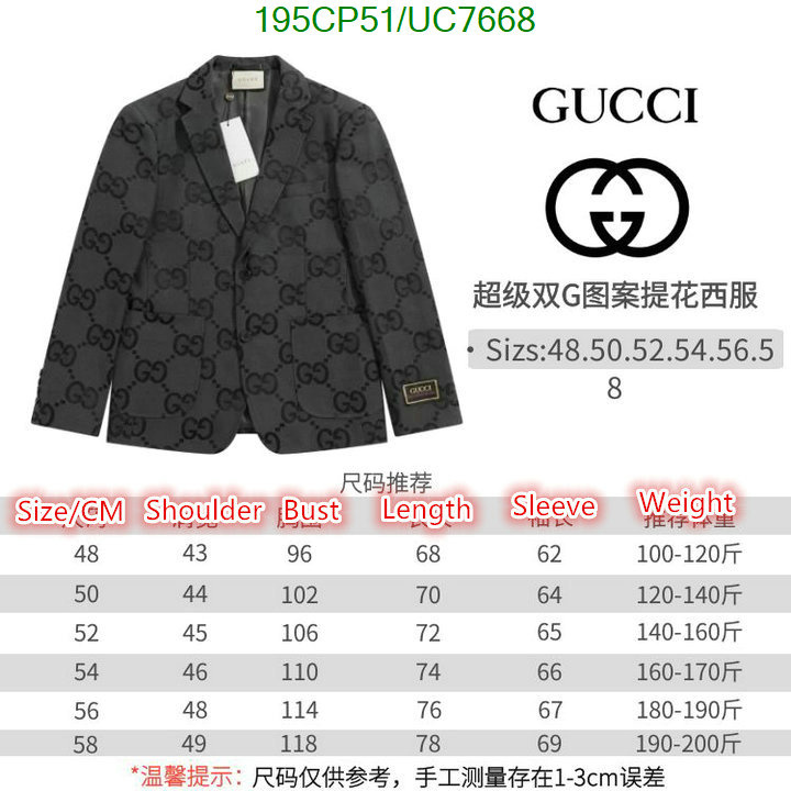 Gucci-Clothing Code: UC7668