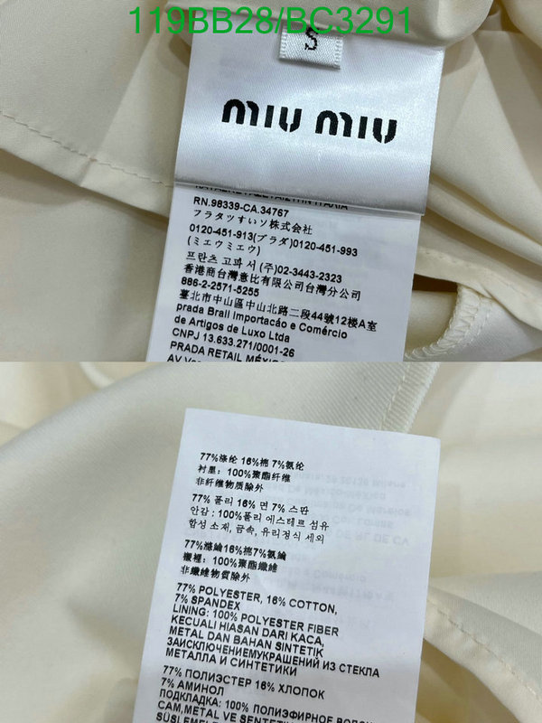 MIUMIU-Clothing Code: BC3291 $: 119USD
