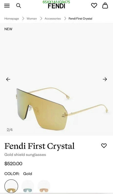Fendi-Glasses Code: UG9475 $: 65USD
