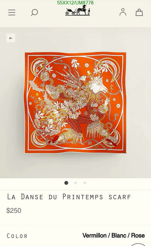 Hermes-Scarf Code: UM8778 $: 55USD