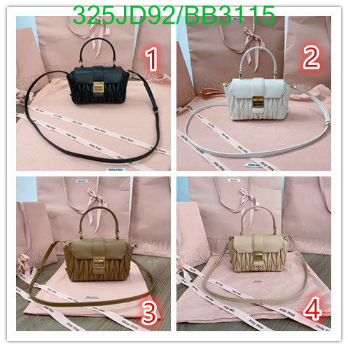 Miu Miu-Bag-Mirror Quality Code: BB3115 $: 325USD