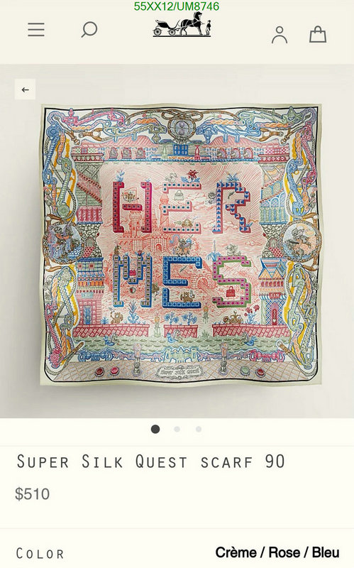 Hermes-Scarf Code: UM8746 $: 55USD