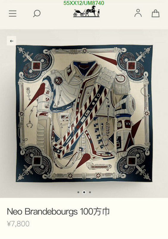 Hermes-Scarf Code: UM8740 $: 55USD