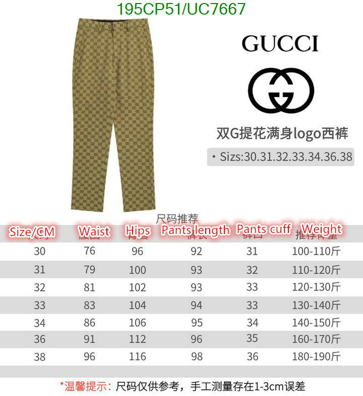 Gucci-Clothing Code: UC7667