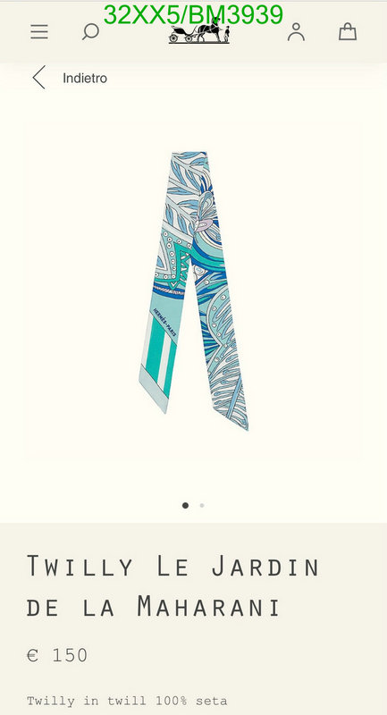 Hermes-Scarf Code: BM3939 $: 32USD