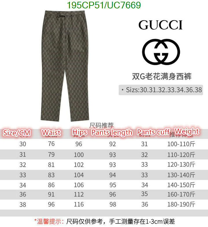 Gucci-Clothing Code: UC7669