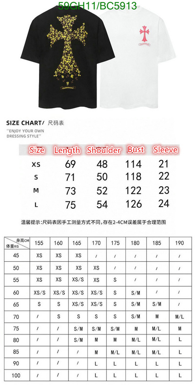 Chrome Hearts-Clothing Code: BC5913 $: 59USD