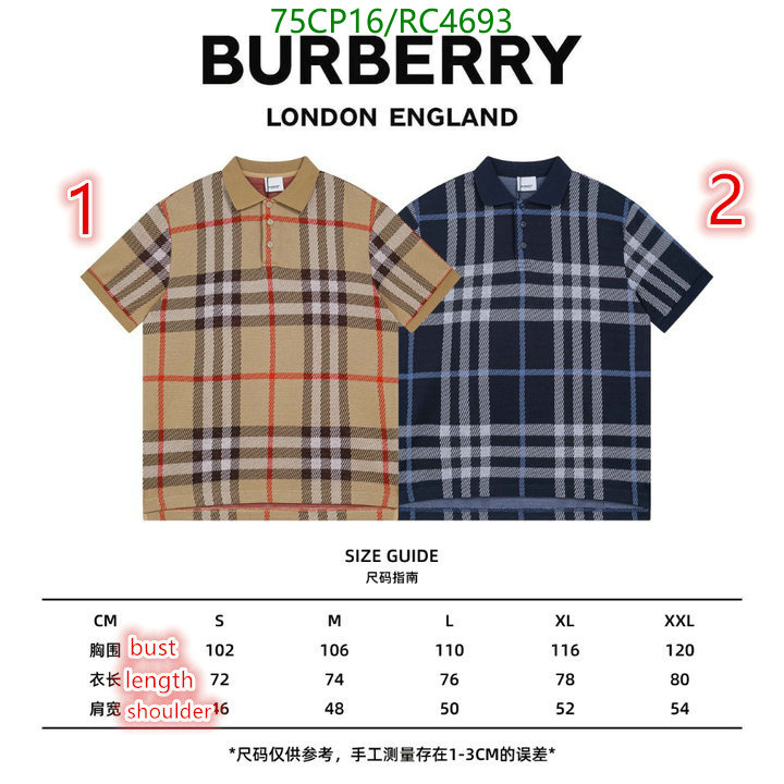Burberry-Clothing Code: RC4693 $: 75USD